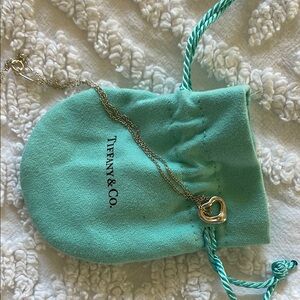 Tiffany & Co. Heart Necklace with Pouch open heart